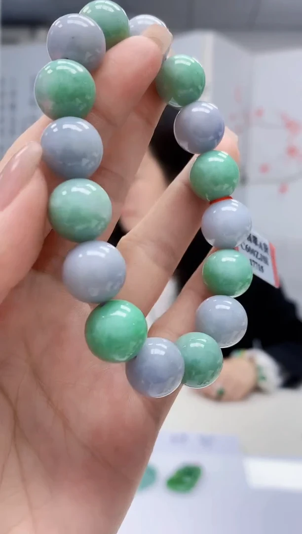 定制翡翠未镶嵌4852lr-毛货手串50