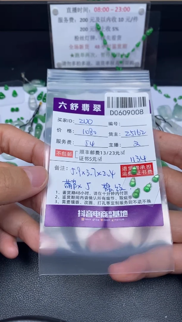翡翠未镶嵌吊坠(不含链)D0609008
