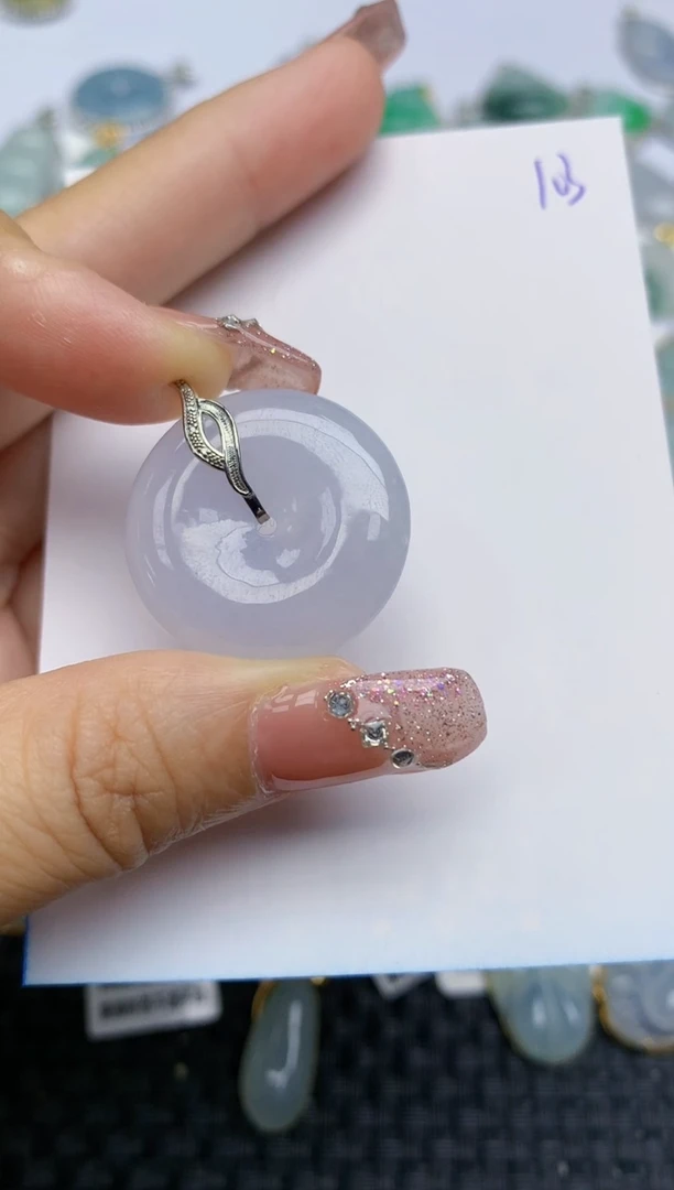 【闪购商品】翡翠挂件18K金镶嵌天然A货翡翠 103