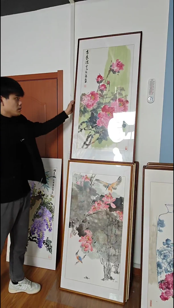 【闪购商品】国画汪琼《春意浓》手绘带框122*62