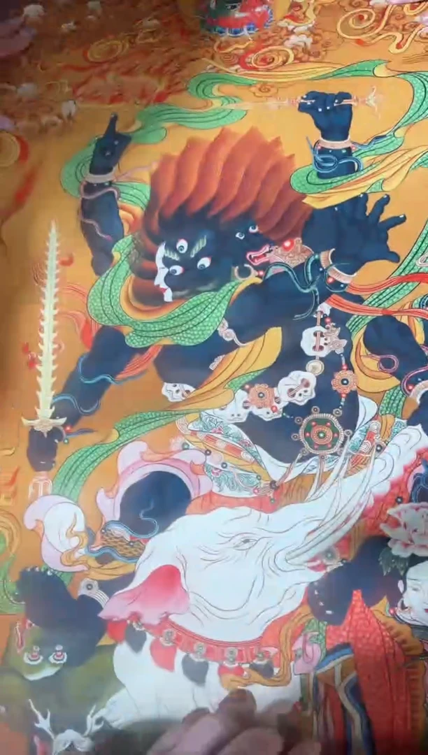 卷轴画龙妹的唐卡tk16