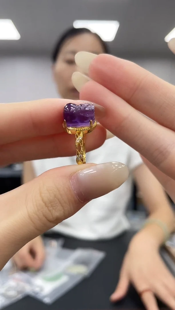 未镶嵌戒指水晶多样性发其一z