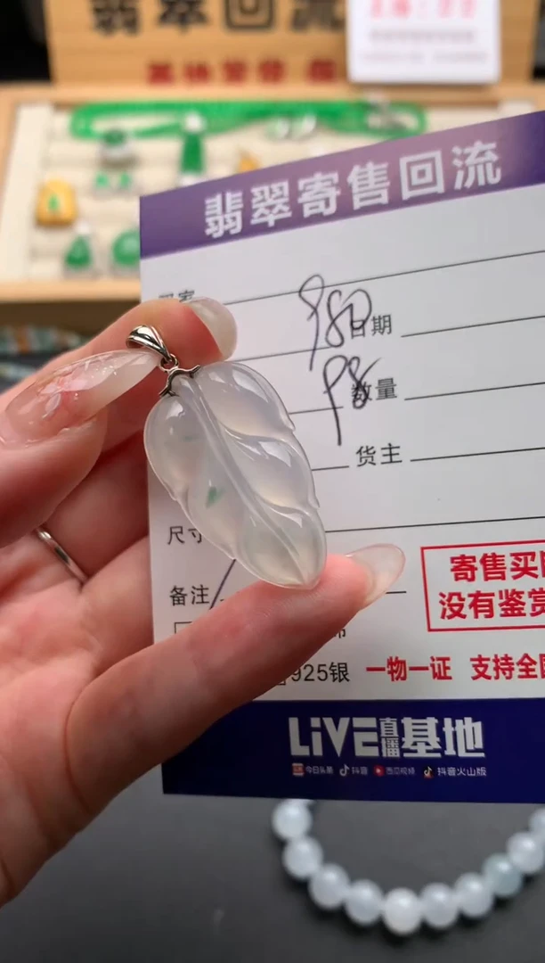 翡翠18K金镶嵌颈饰10135328