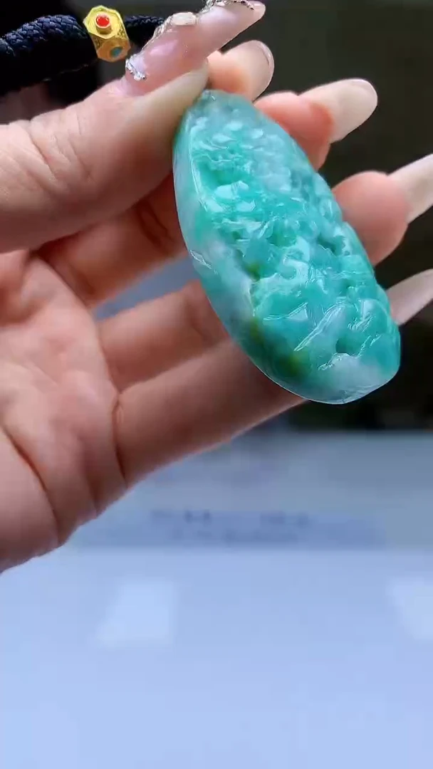 【闪购商品】定制翡翠未镶嵌4688ty-毛货挂件22