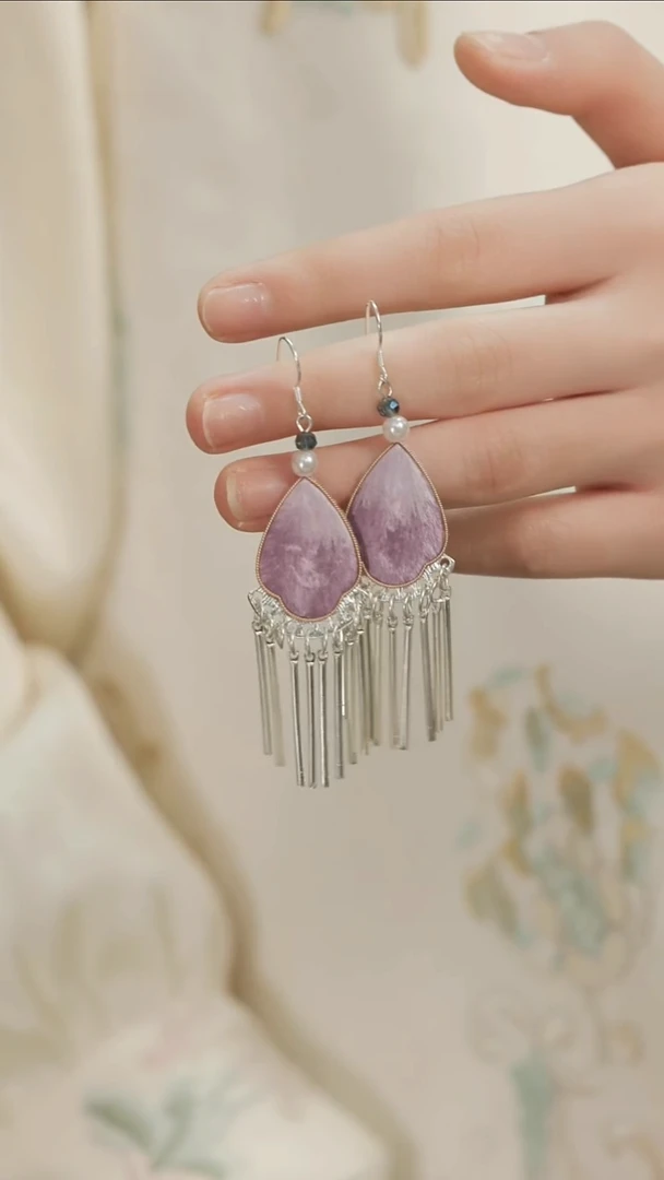 刺绣湘传礼纯手工耳饰