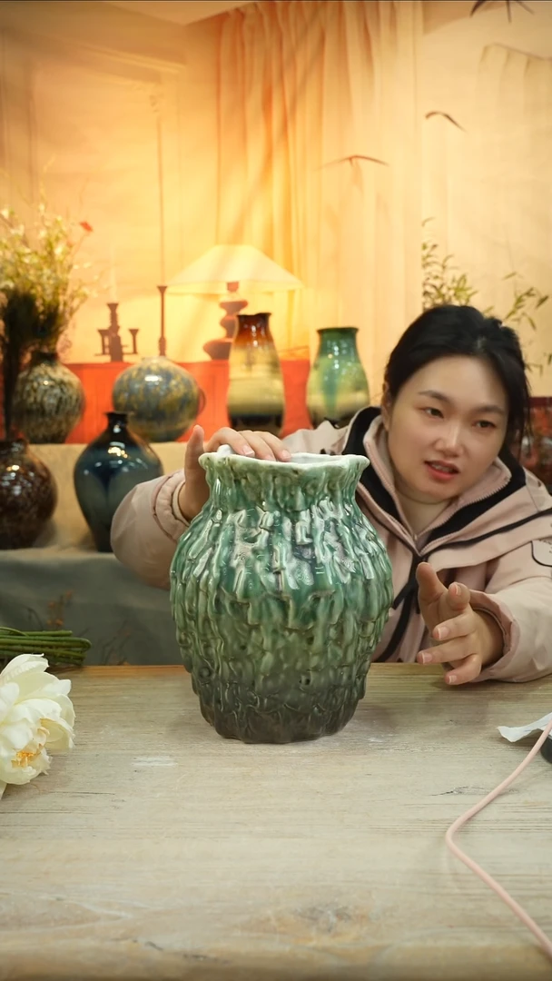 高24口14高温陶瓷花瓶花器