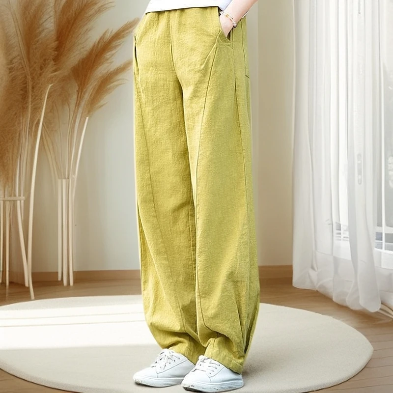 清仓捡漏棉麻灯笼裤女夏装宽松大码休闲裤复古晨练打坐禅服太极裤