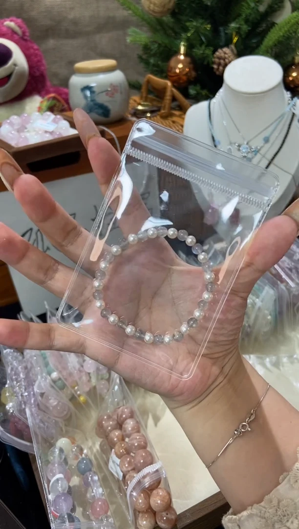 水晶手串未镶嵌孤品捡漏均匀瑕疵介意勿拍