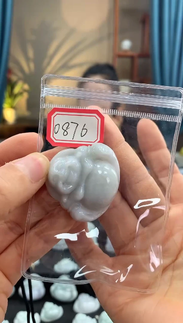 翡翠未镶嵌颈饰佛公0876