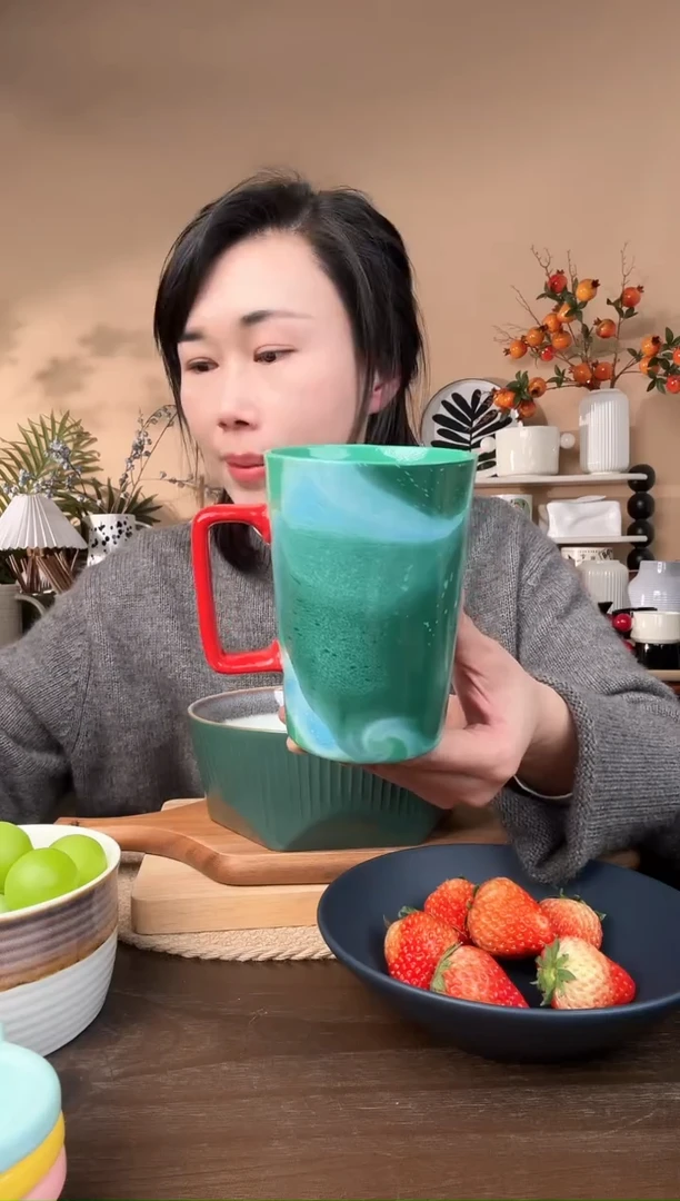 【闪购商品】瓷片星爸爸炫彩绿杯微瑕