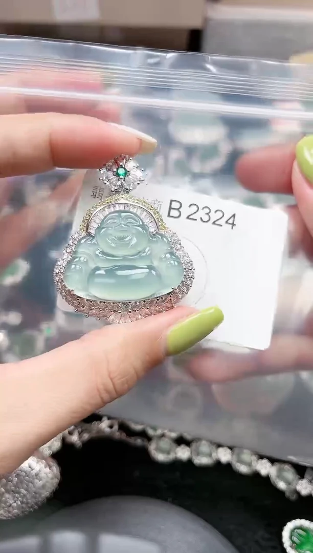 【闪购商品】翡翠颈饰未镶嵌2324赠皮绳