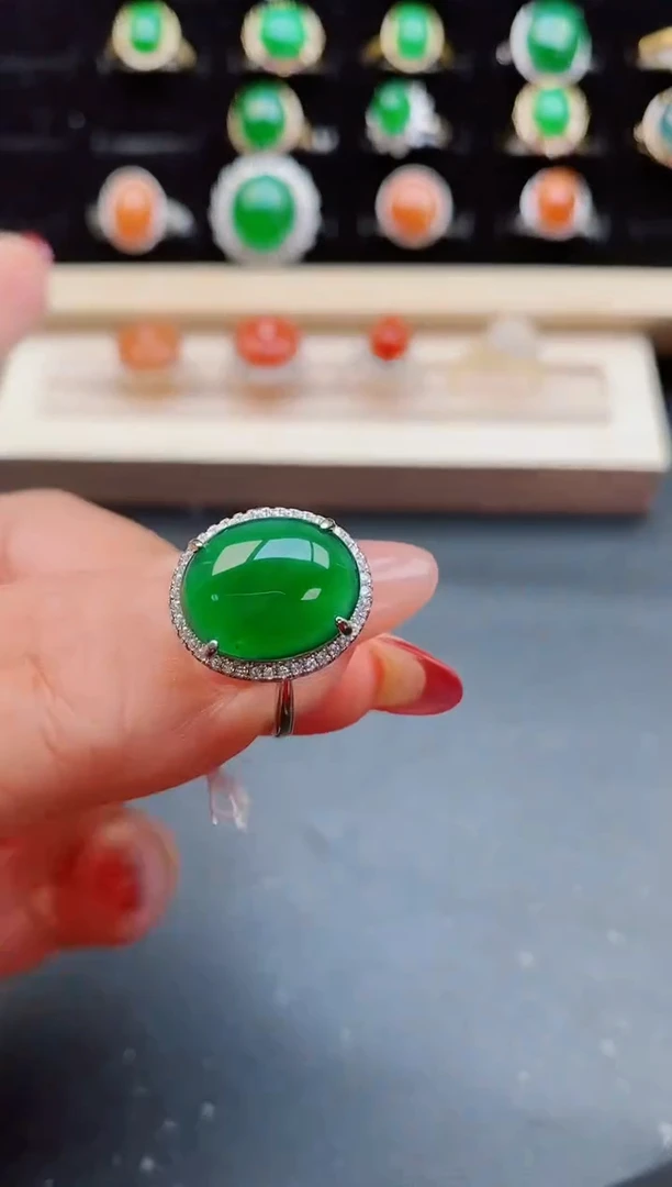 【闪购商品】翡翠戒指银S925镶嵌321321