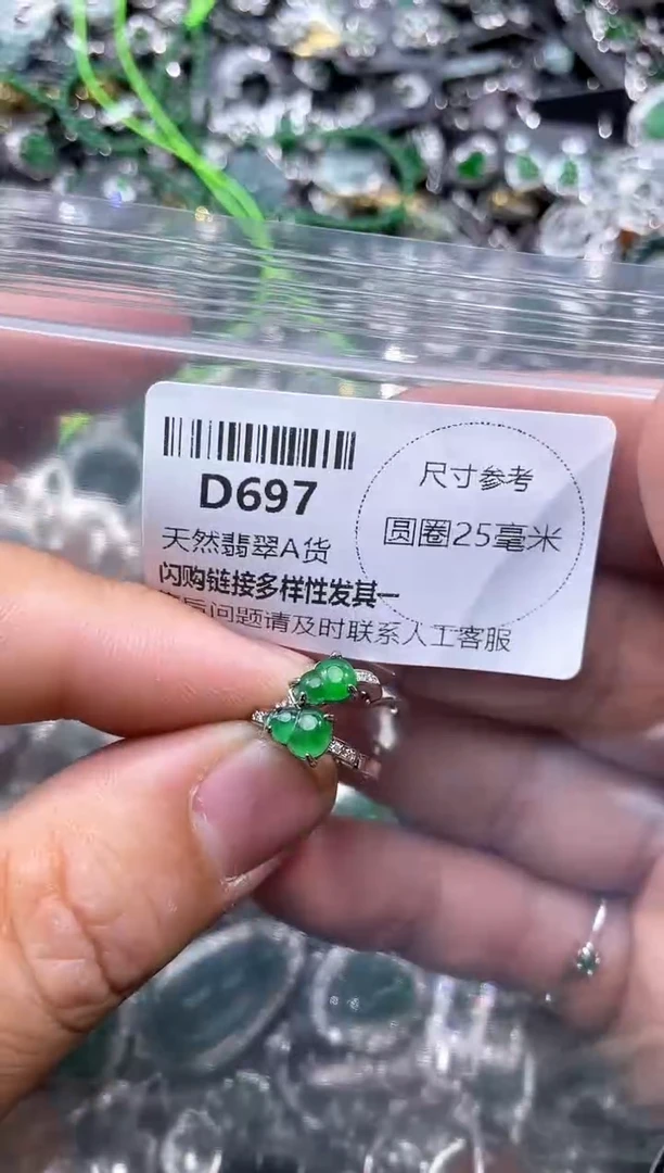 【闪购商品】翡翠颈饰未镶嵌D697耳扣