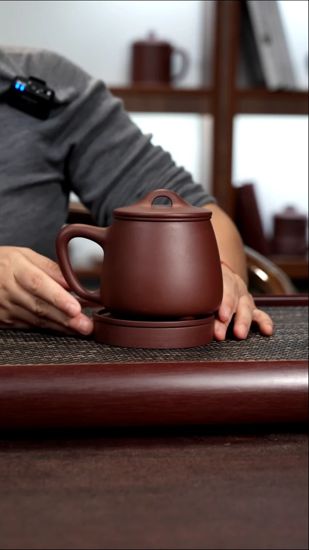 茶杯紫砂尾单底槽清石瓢五件套