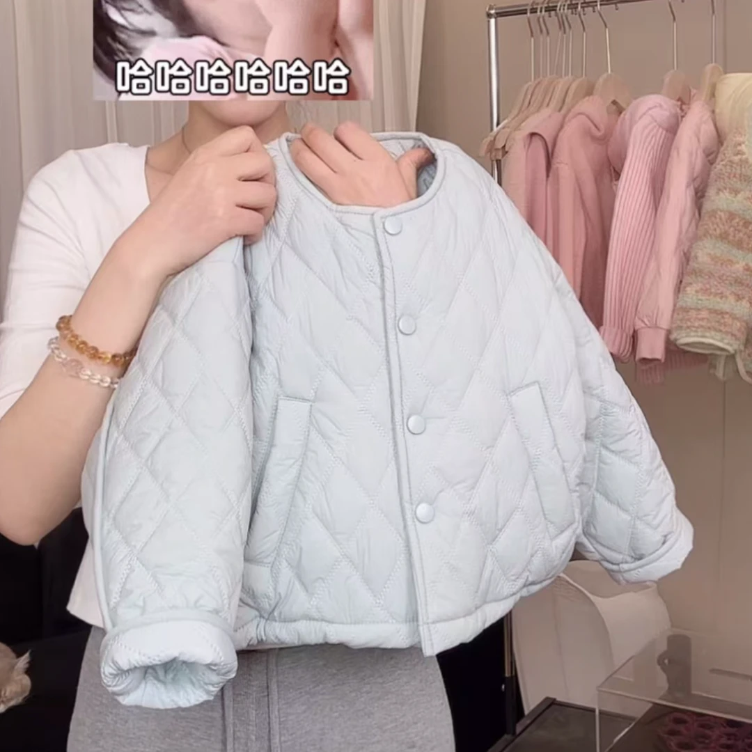 花小花女童棉服加厚2025冬季新款女童洋气百搭棉衣加厚保暖上衣