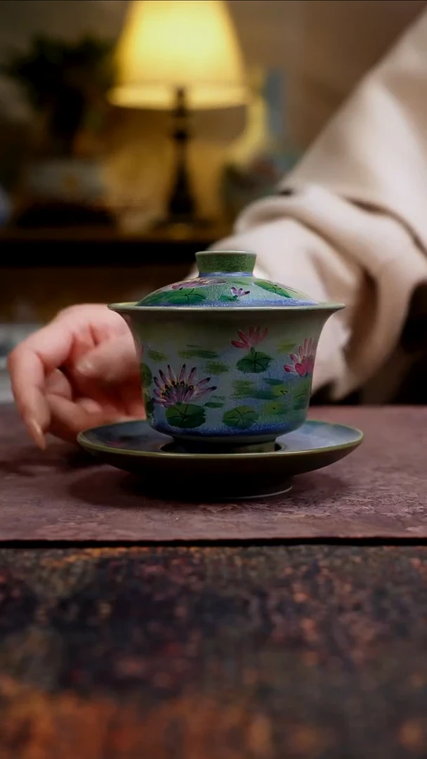 杯景德镇陶瓷杯碗柴烧多人
