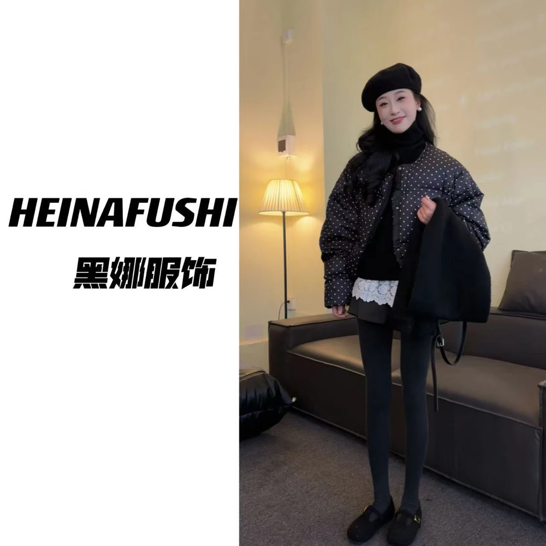 HEINA清仓 韩系波点减龄棉服 1183-6