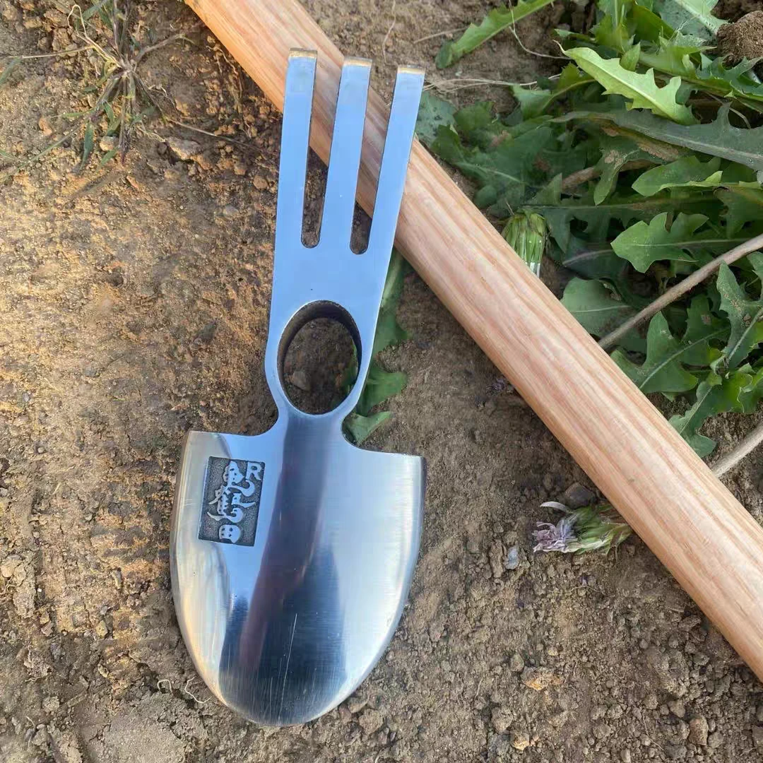 不锈钢小洋镐户外挖树根锄头小镐头便携冰镐十字镐挖海鲜工具锹钯