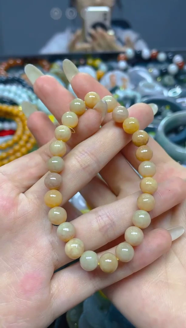 颈饰未镶嵌翡翠7MM/ Q /翡翠A货，一件也是批发价