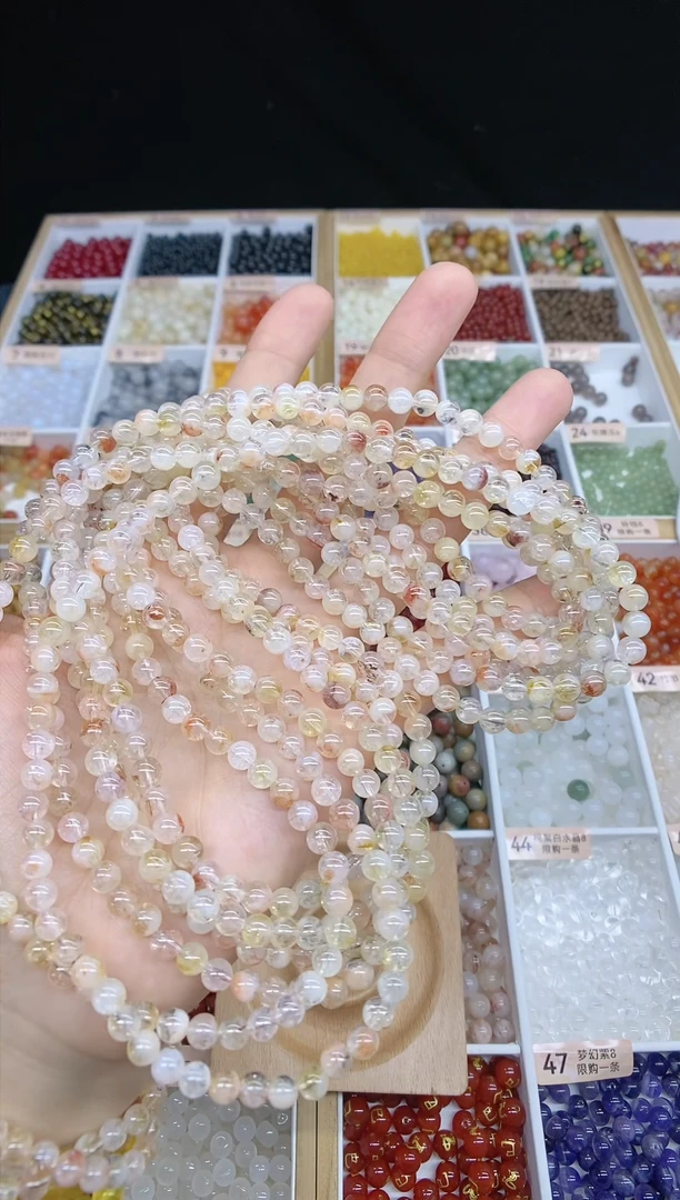 【闪购商品】水晶手串未镶嵌黄塔晶多圈多样性发一