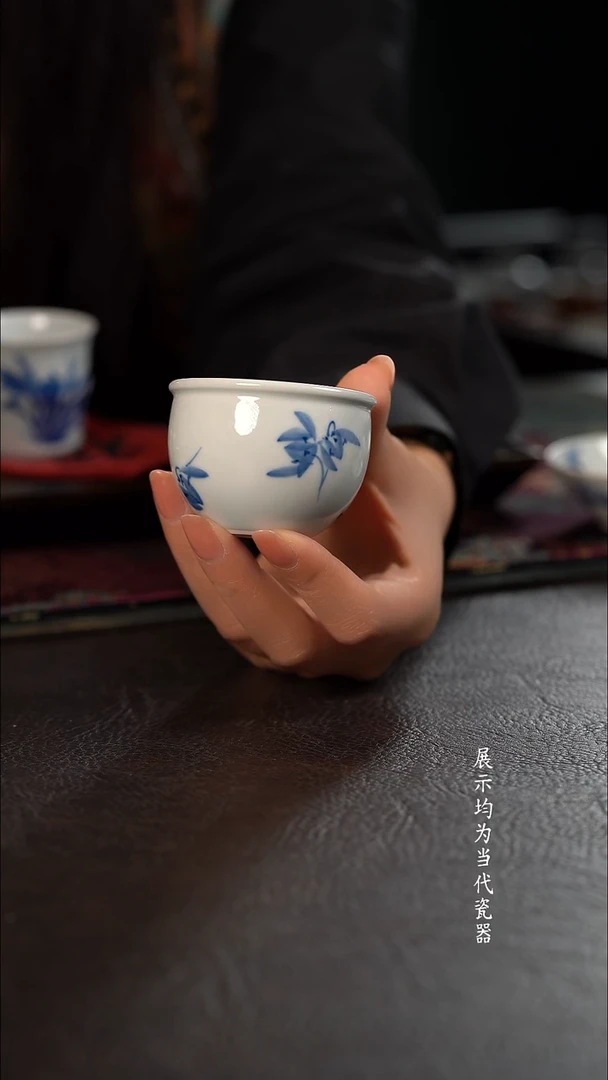 100c 品遗HL兰花头 小缸杯 随机