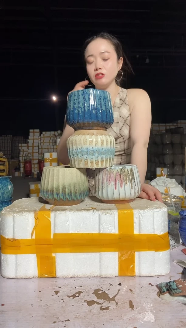 宜兴紫砂粗陶花盆13/12