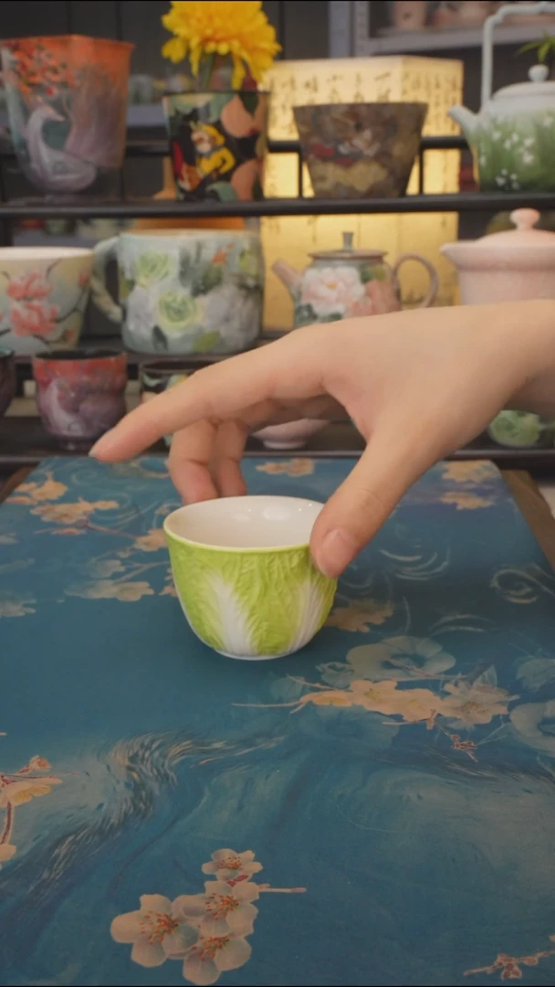 福利品 白菜品茗杯