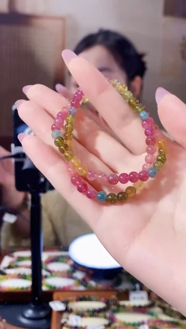 未镶嵌手链碧玺单圈颜色微差多样性发1