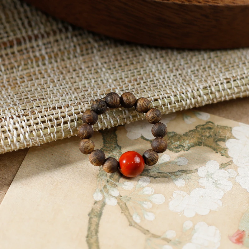 沉香海南莺歌绿奇楠·99沉·沉香戒指（多样性发一）