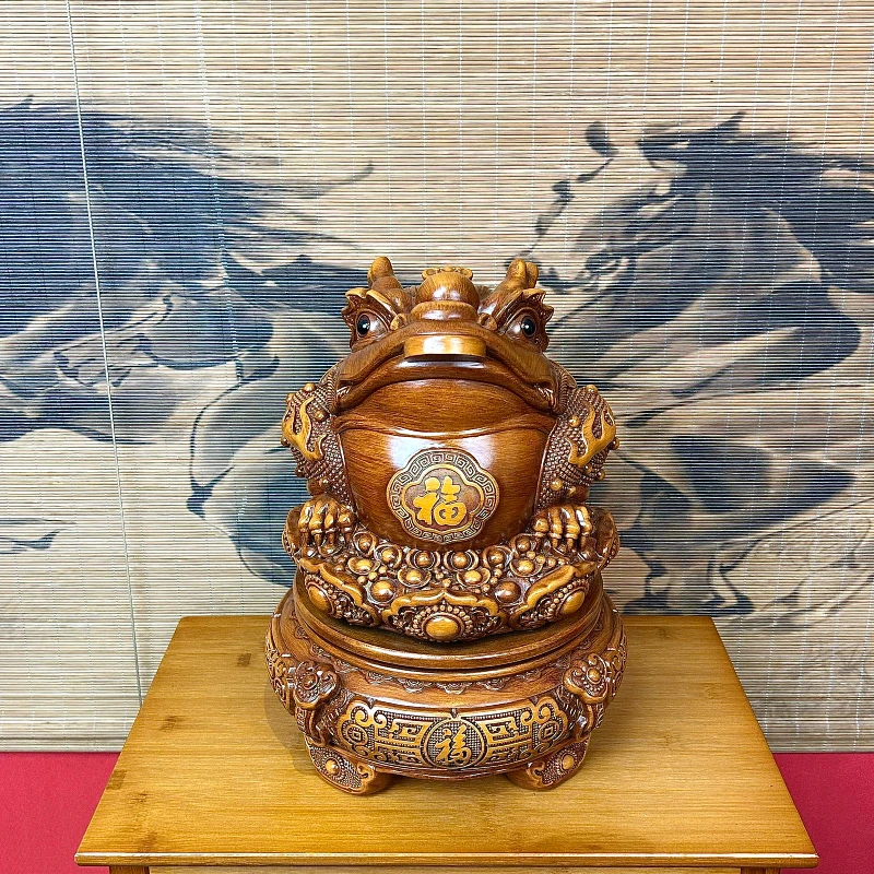 【八方招财】办公室家居收银金蟾摆件（长25cm高30cm）