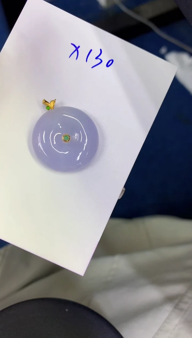 颈饰18K金镶嵌翡翠23124345345