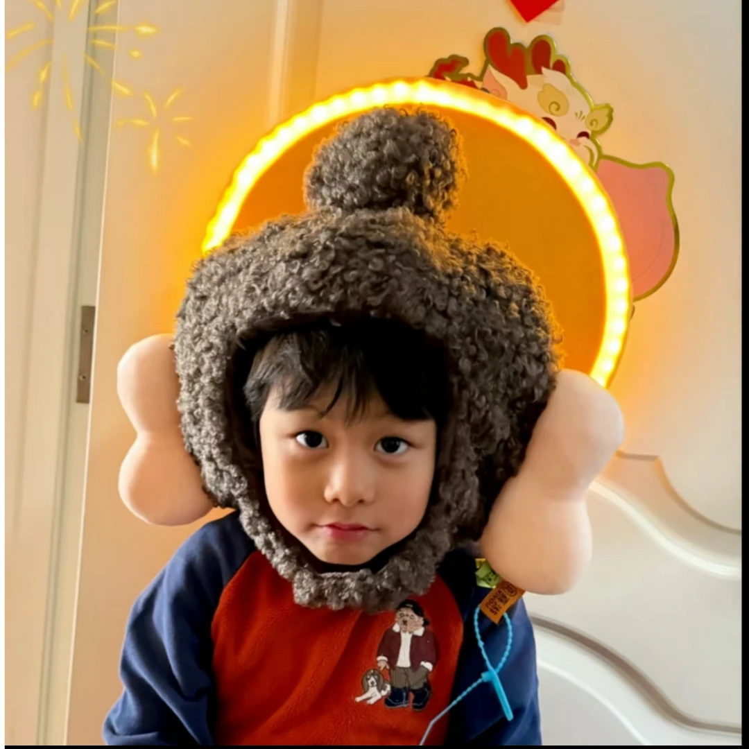 山西大同文创佛头帽玩偶造型头套云冈石窟佛光普照创意礼物送女生