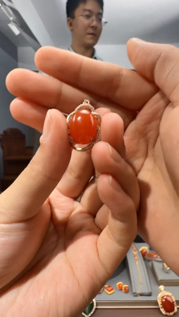 颈饰银S925镶嵌南红玛瑙51-541-8.30多样性拍一发一