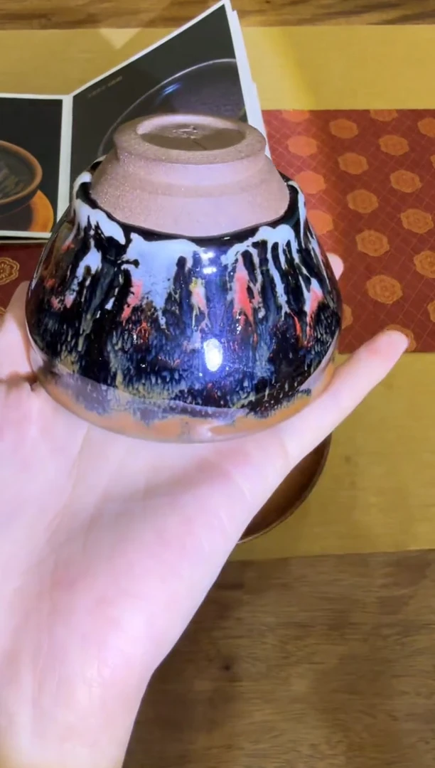 茶盏张木芳雪山飞红（送茶盒）97