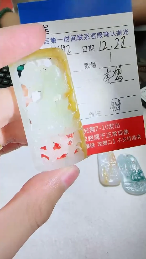 未镶嵌定制翡翠LX92翡翠吊坠赠珠链-多样性发其一