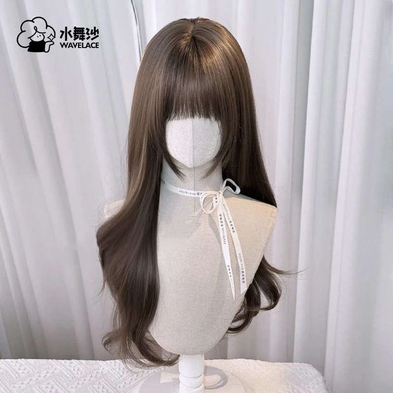 水舞沙韩系榛果灰棕长卷发Lolita大波浪长卷发少萝jk仿真人假发套