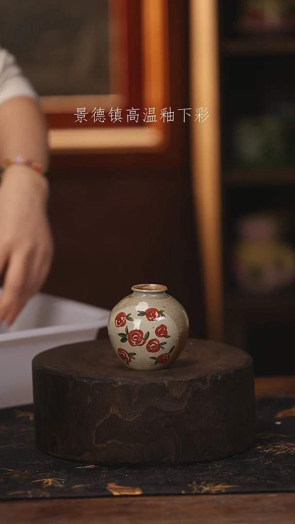 陶瓷景德镇高温釉下手绘陶瓷@L711@