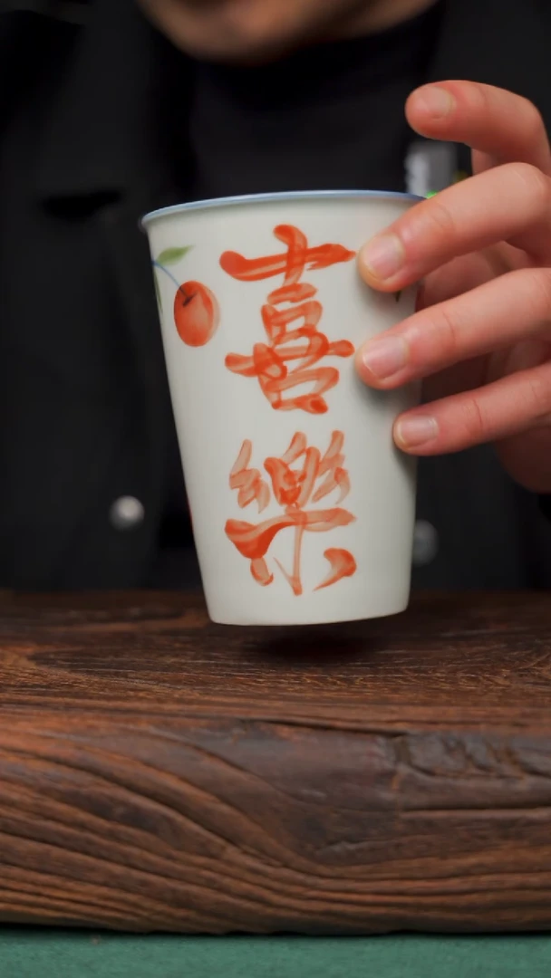 【闪购商品】瓷片40寻一缕瓷香杯釉下手工手绘瓷器