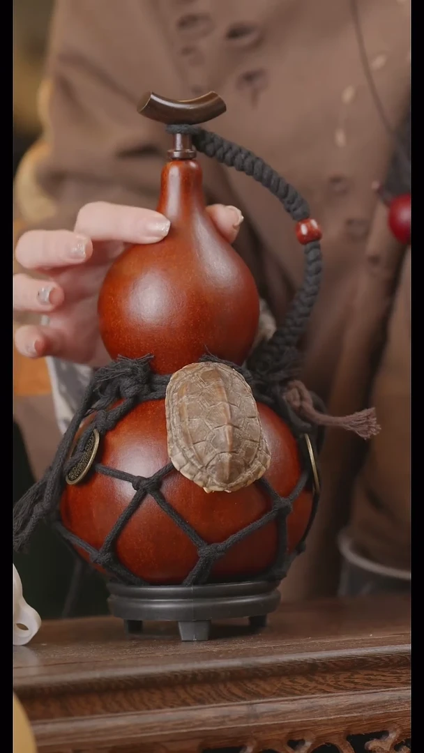 【闪购商品】28号精品天然大漆工艺防渗内胆酒葫芦~