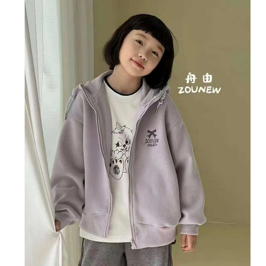 1737紫色连帽外套