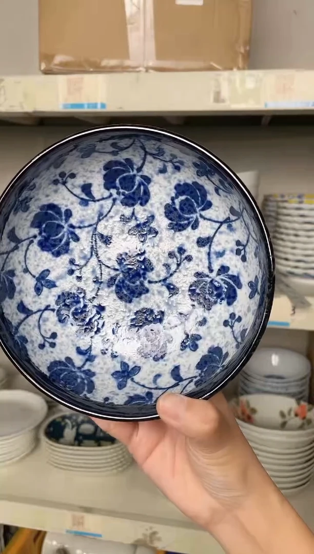 瓷片舞兰6英寸钵 微瑕