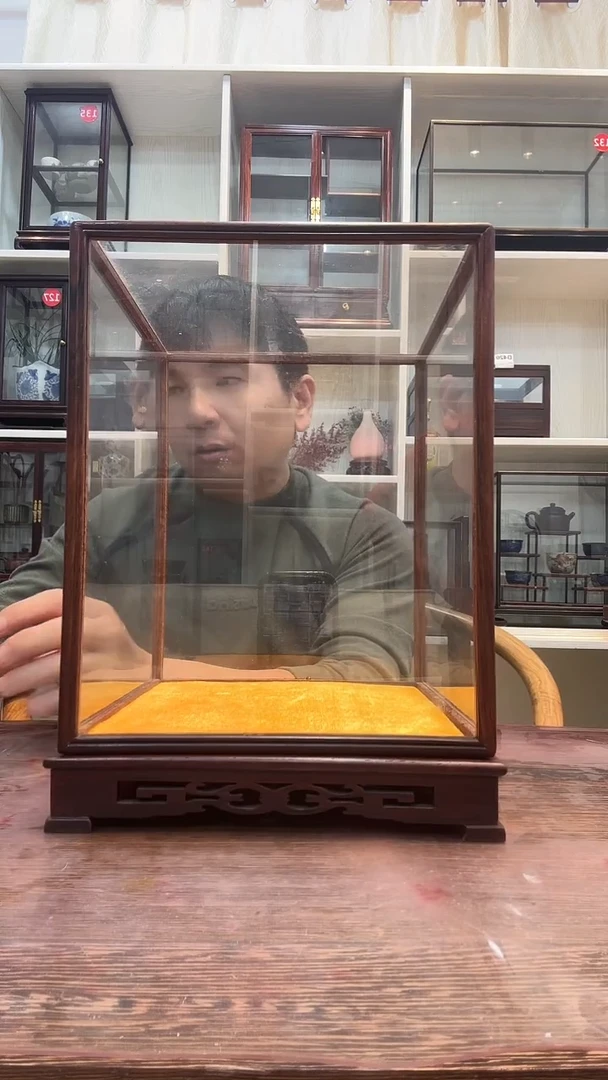 红酸枝木类梁*士20*20*25玻璃罩