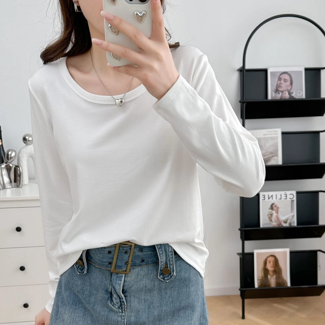 【月月自营】细绒棉长袖春游出行衣服高质感网红洋气炸街女装A33