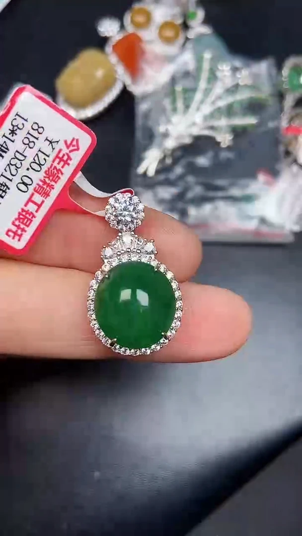 银S925镶嵌戒指翡翠2370