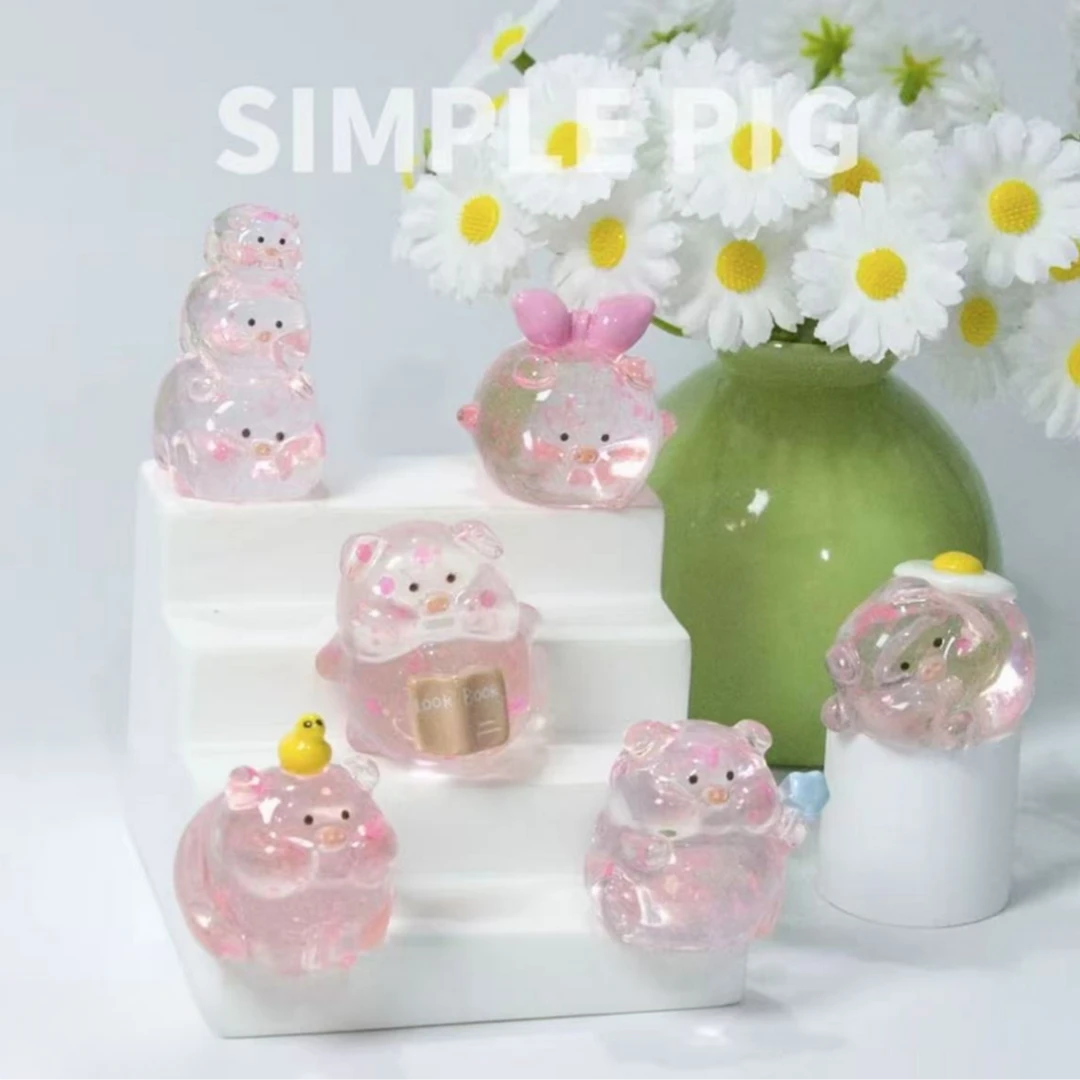 对对碰 小粉猪树脂DIY饰品小摆件