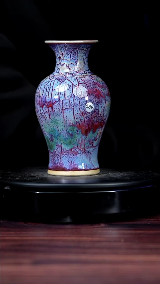 589#白露伟一级品原矿钧瓷梅瓶