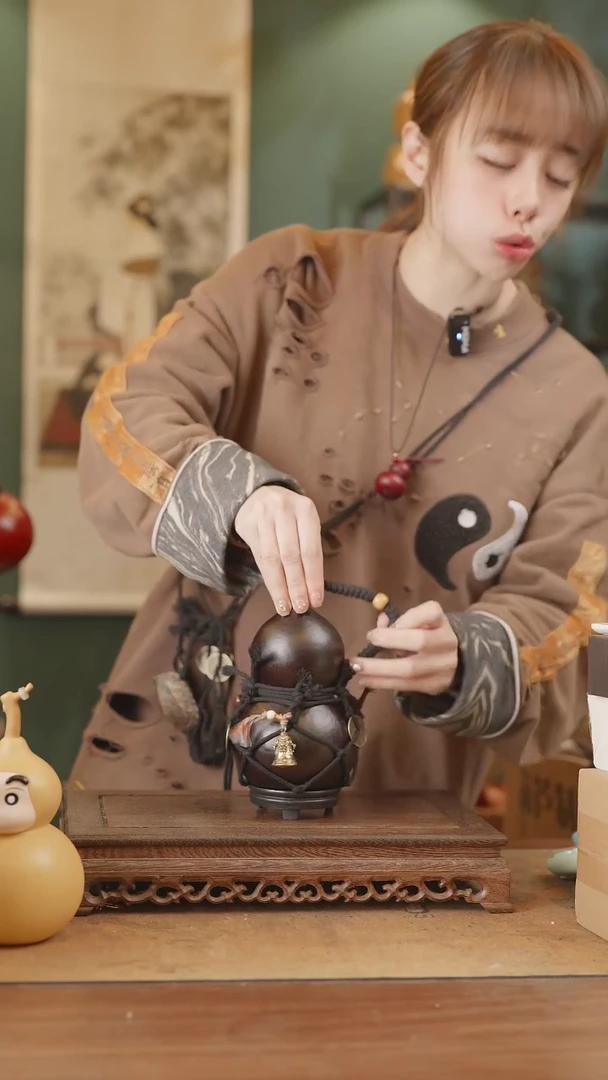 【闪购商品】125号精品天然大漆工艺防渗内胆酒葫芦~