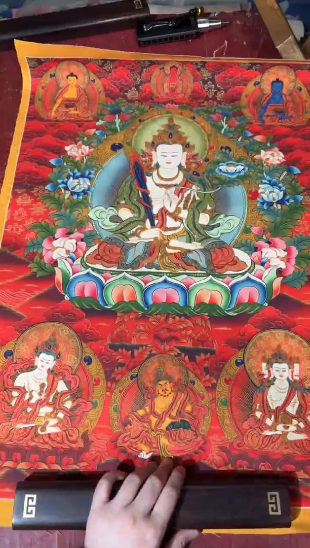 卷轴画龙妹的唐卡tk16