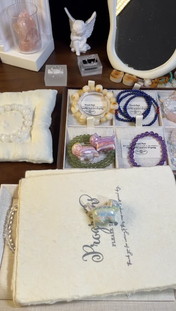 水晶手链未镶嵌大漆猫14号