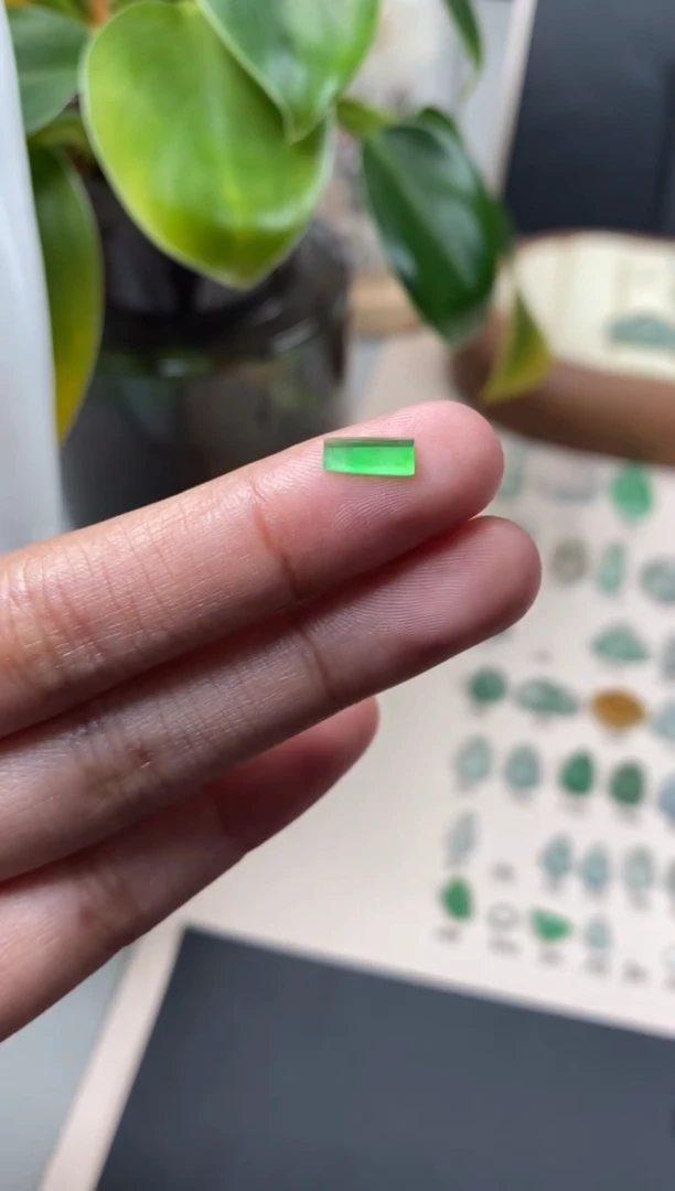 【闪购商品】翡翠颈饰未镶嵌翡翠冰绿随型